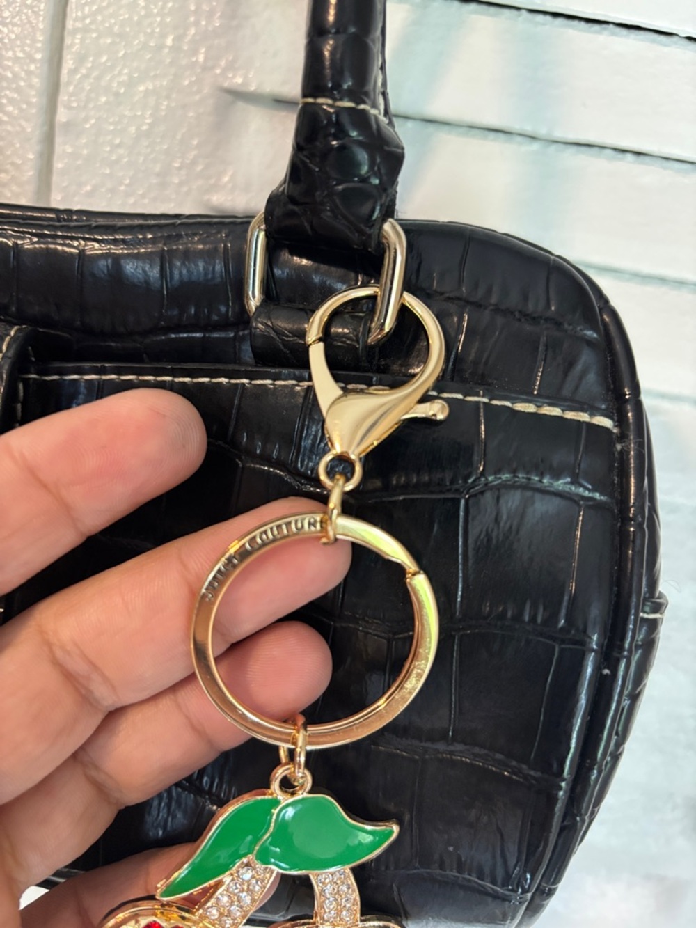Luzialborne Croc Shoulder Bag + Juicy Couture Cherry Charm Y2K - Picture 6 of 16